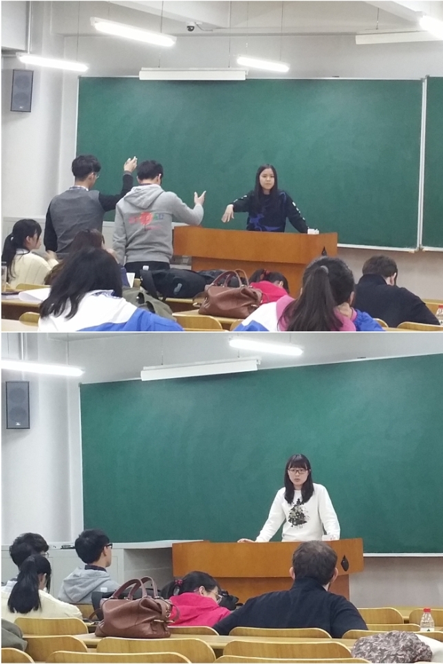 邓俊逸与文雅在比赛中精彩表现